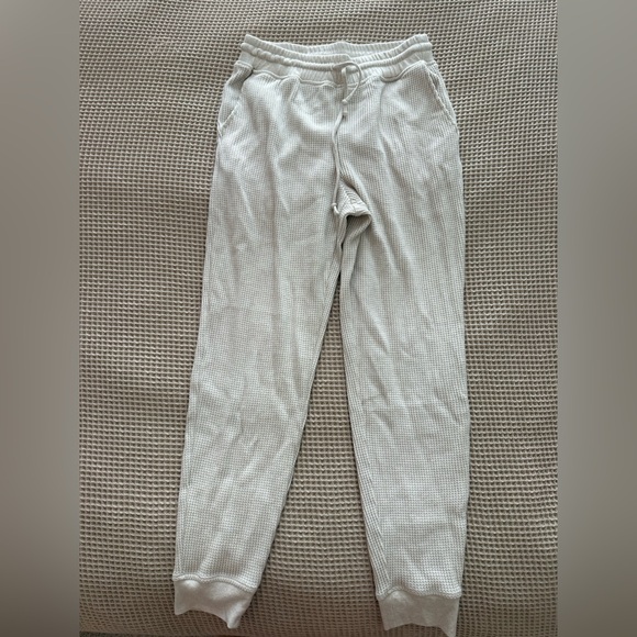 Nuuds Heathered Bone Waffle Cozy Joggers - Picture 1 of 3